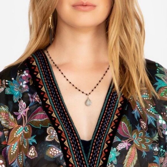 Johnny Was Velvet Mix Smoking Jacket Belted Kimono XS - Picture 3 of 12